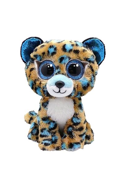 TY PLUS 15CM BOOS COBALT LEOPARDUL CU PETE ALBASTRE