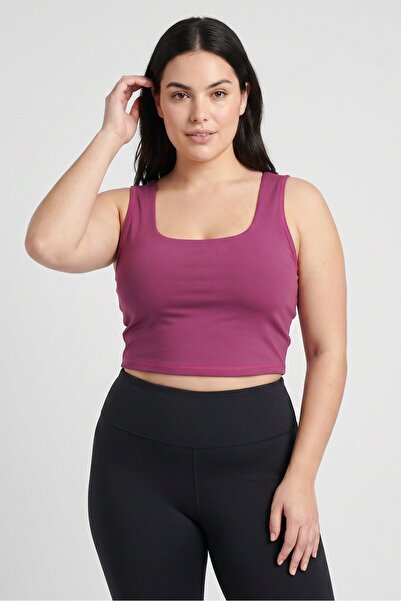 Stance Women Sportswear Fit Sleeveless Training Crop Top, Burgundy