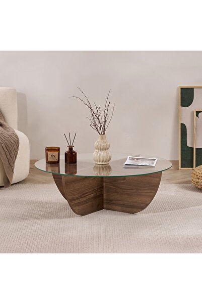 OEM Coffee table, tempered glass top + 18mm melamine chipboard frame, 90x90x3...