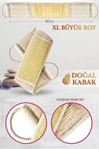 Neler Geldi Neler Large Size Long Loofah Gourd Bath Back Scrubber, 80 cm Hamm...