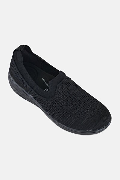 Fitflop Women Super-Q Knit Slip On Casual Shoes, Black