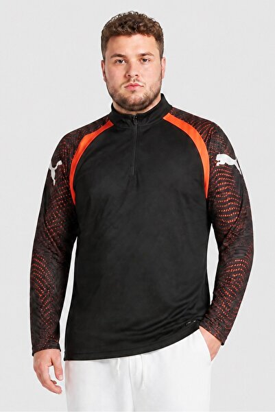 Puma Men Slim Fit Long Sleeve 1/4 Zip Training T- Shirt, Black