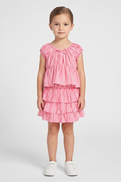 NANETTE LEPORE Kids Girl 2 Pieces Checkered Top And Skort Set, Multicolor