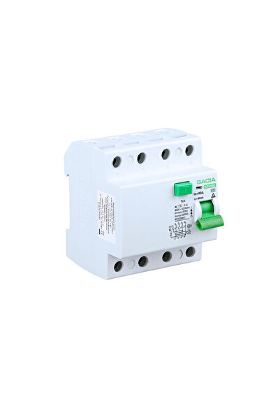Gacia Residual current circuit breaker, 63A, 30mA, 4P, AC type