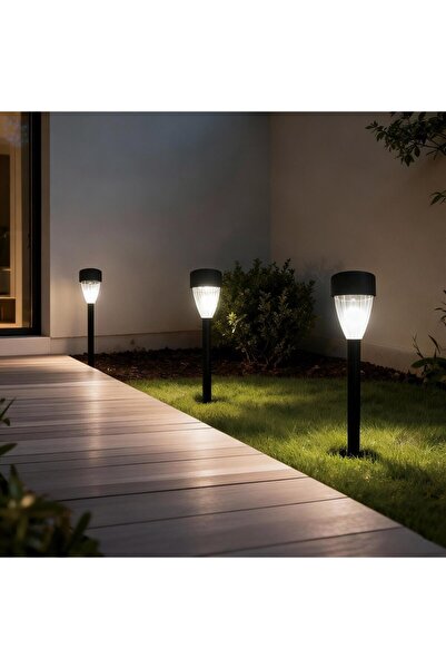 OEM Hoff LED ηλιακό φωτιστικό, πλαστικό, Υ 37 εκ., μαύρο, εξωτερικού χώρου