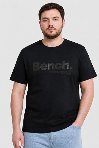 BENCH Men Crew Neck Short Sleeve Graphic Print T-shirt, Black