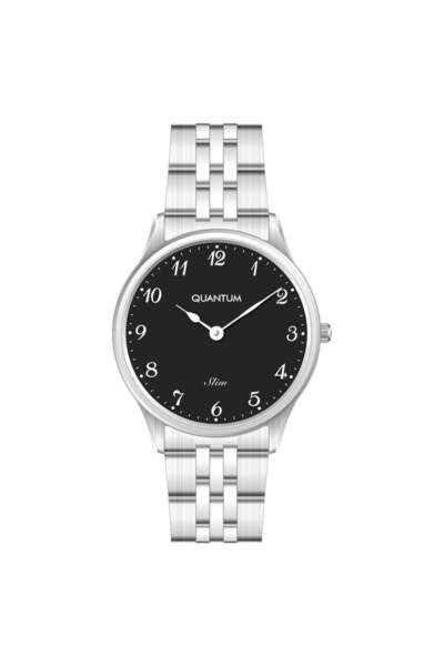Quantum Adg1305.350 Quartz Steel Grey Black Dial Sapphire 38 mm Men's Wristwatch