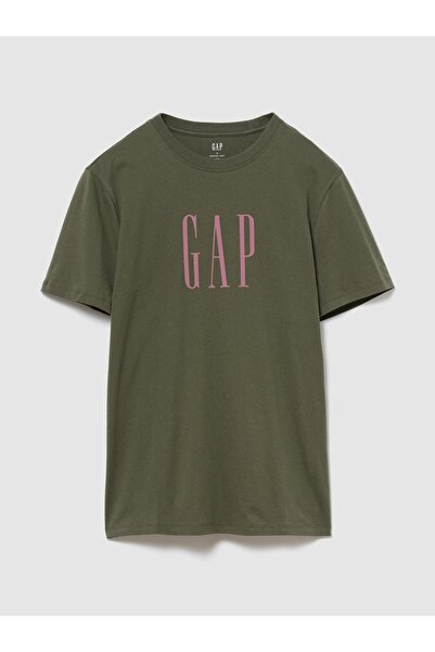 GAP Erkek Haki Everyday Soft Relaxed Grafik Baskılı T-Shirt