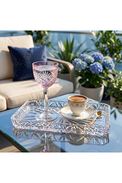 AKDEN STORE Crystal Colored Coffee Cup 165 ml - Water Glass