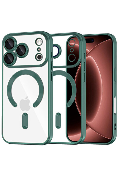 KleVero Phone Case for iPhone 18 Pro Max, MagSafe, Luxury Crystal MagSafe, Green