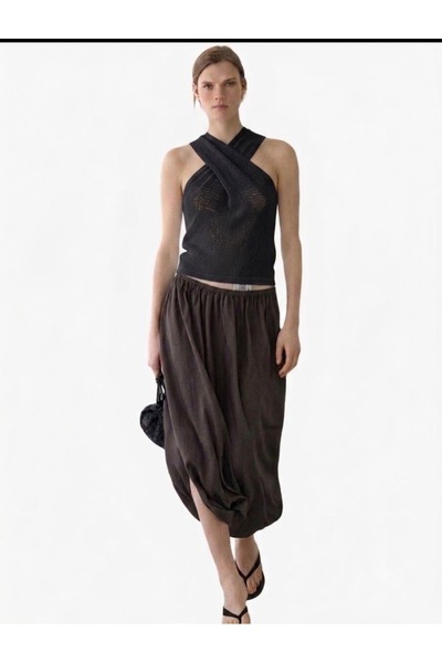 TOFİX textile Top Detail: Cross Neckline, Halter Neckline, Knitted / Knitwear...