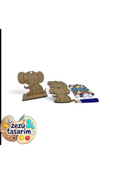 fil 6 lı boya 6 lı fil 6 lı boya fırça 6 lı hobi aktivite okul eğlenceli boyama seti