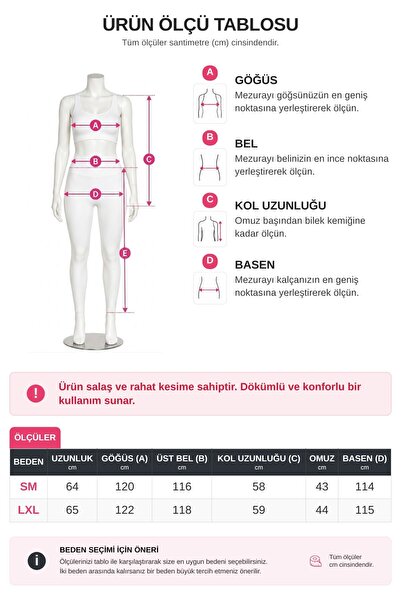 MODAQU Çizgili Bisiklet Yaka Salaş Viskon Sweatshirt Açık Kahverengi