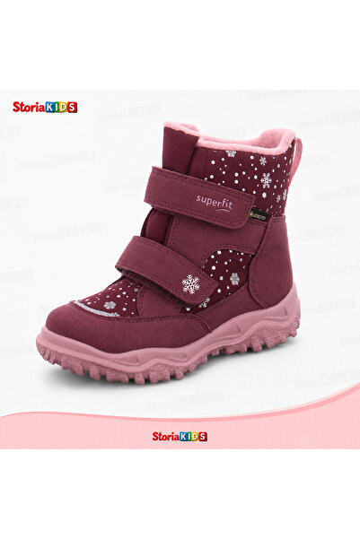 Superfit Husky1 Gore-Tex Велкро Детски зимни ботуши Кларетно червено розово 1...
