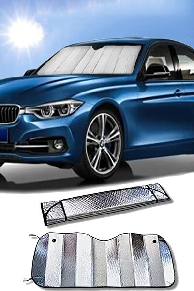 AYACO Araba Güneşliği Ön Cam Güneşliği Parlak Güneşlik Koruyucu Perde 130x60 Cm