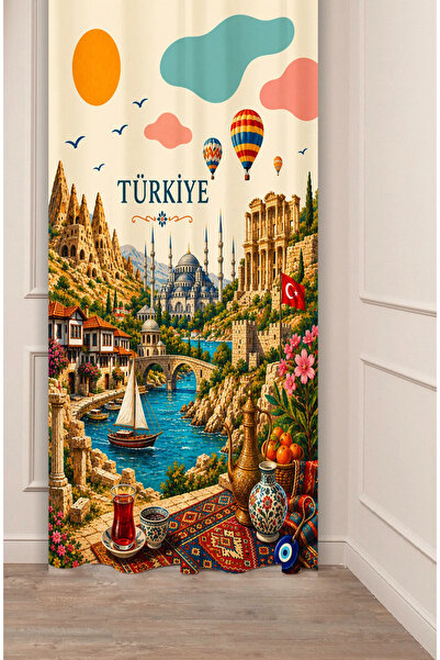 GREENDECOR Turkey Anatolian Breeze Designed Nostalgic Illustration Background...