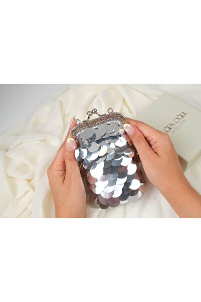 ATELİER TUĞBA Çnt007 Sequined Multipurpose Wallet & Cigarette Holder