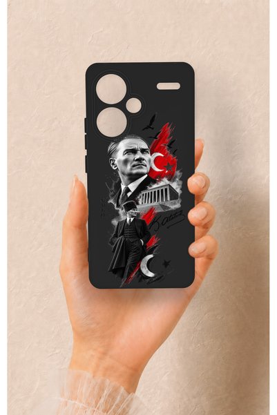 Vip Case حافظة سيليكون متوافقة مع Redmi Note 13 Pro Plus بنمط أتاتورك أنيماتي...
