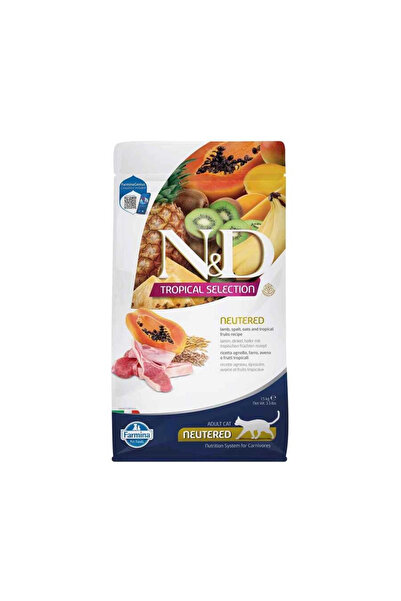 N&D Düşük Tahıllı Kuzu Etli ve Tropikal Meyveli Kısırlaştırılmış 1,5 kg