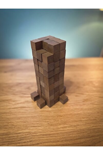 ZETA WOOD 100 Adet Ahşap Eğitici Küp Blok 2x2x2cm - Ahşap Küp 2 Cm