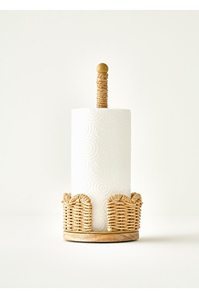 Bella Maison Scallop Kağıt Havluluk Koyu Bej (14x14x33 cm)