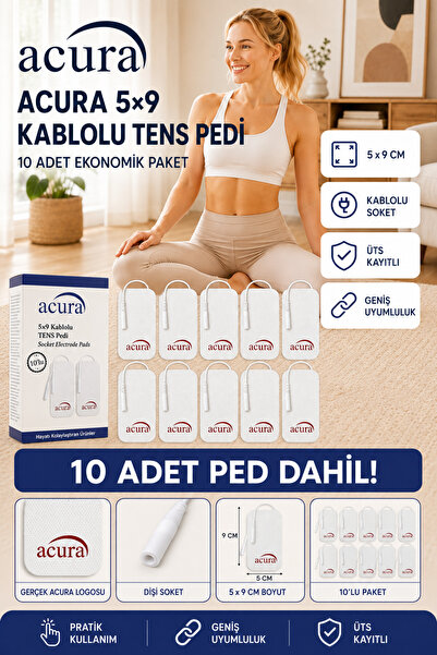 Acura 5x9 Kablolu Tens Pedi 10 Adet