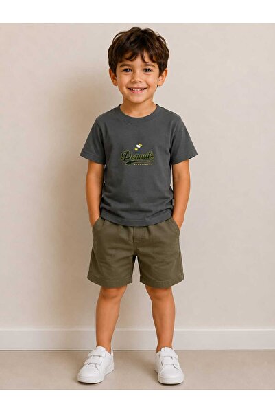 Genel Markalar Unisex Çocuk Peanuts Baskı T-shirt