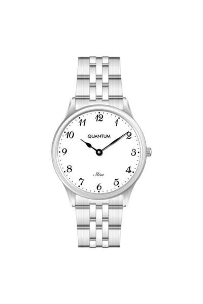 Quantum Adg1305.330 Quartz Steel Grey White Dial Sapphire 38 mm Men's Wristwatch