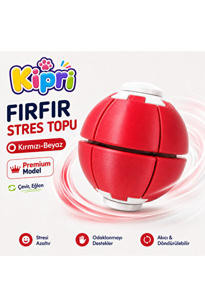 Kipri Spinner Ball Rulmanlı Fırfır Stres Topu Bas-Çevir 3D Baskı Fidget Oyunc...