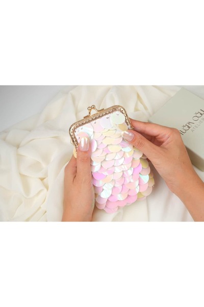 ATELİER TUĞBA Çnt007 Sequined Multipurpose Wallet & Cigarette Holder