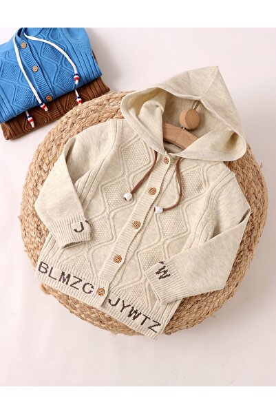 MiniKids Hanorac cu gluga, Athos crem