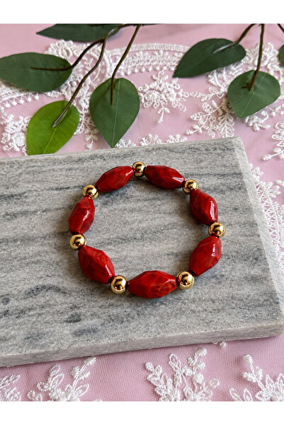 FLAWSOME JEWELRY STORE Elastic Natural Stone Bracelet Summer Accessory Beach ...