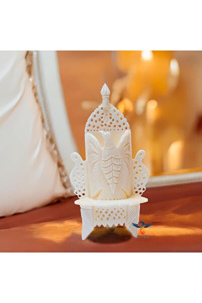 Novitson Dominion Class Eagle Pen Stand – Handcrafted Animal Bone Sculpture | Regal Bird Display Figurine for Home & Office Decor