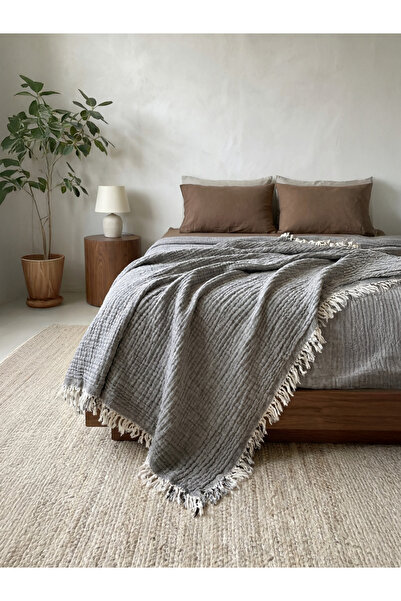 Vintero Home 4 Layer Muslin Fabric 100% Cotton Double Bedspread - 240X260 cm