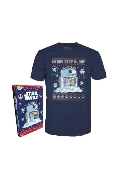 Funko Tricouri în cutie: Disney Star Wars Sărbători – R2-D2 Om de zăpadă (L)