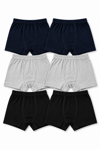westicgiyim Boy's Boxer 6-Piece Pack - Cotton Flexible Waistband Comfortable ...