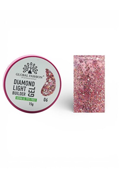 global fashion Τζελ μοντελοποίησης νυχιών 15 γρ. Diamond Light Builder Gel 06
