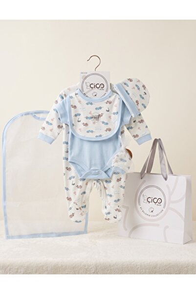 MiniKids Set cadou 5 piese, little champ, bleu