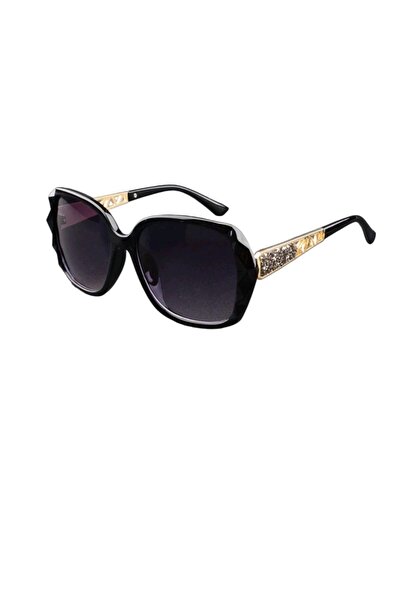 OEM Ochelari de soare dama, design trendy, protectie UV400, negru/auriu