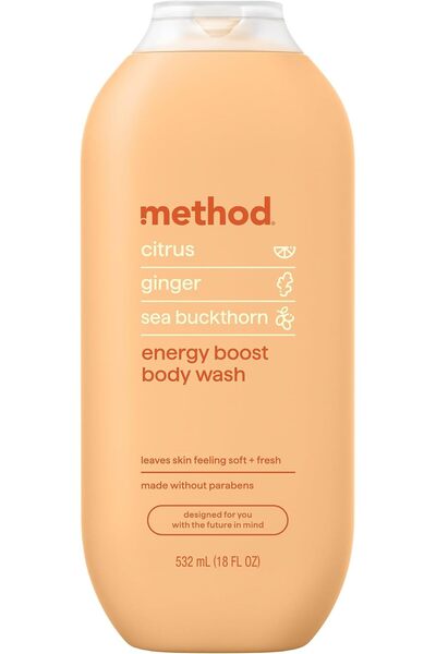 METHOD غسول الجسم للرجال برائحة خشب الأرز والسرو، 18fl. أونصة (532 مل)