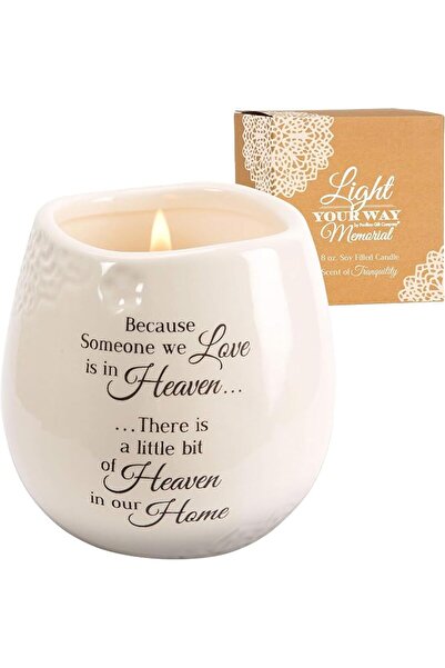 GENERAL شمعة سيراميك بيضاء بشمع الصويا ورائحة الزهور الرقيقة تعبر عن التعاطف ...