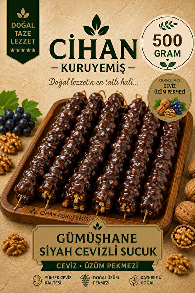 Genel Markalar 500gr. Gümüşhane Siyah Cevizli Sucuk
