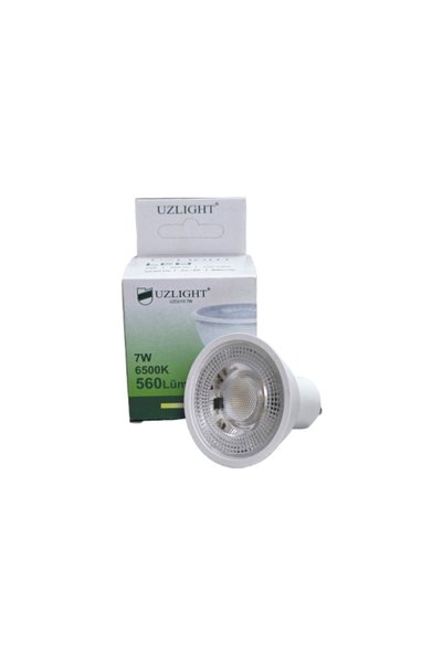 Uzlight SENKRON2004 7W LED Ampul 560 Lümen GU10 Duy Beyaz Işık 6500K 10'lu