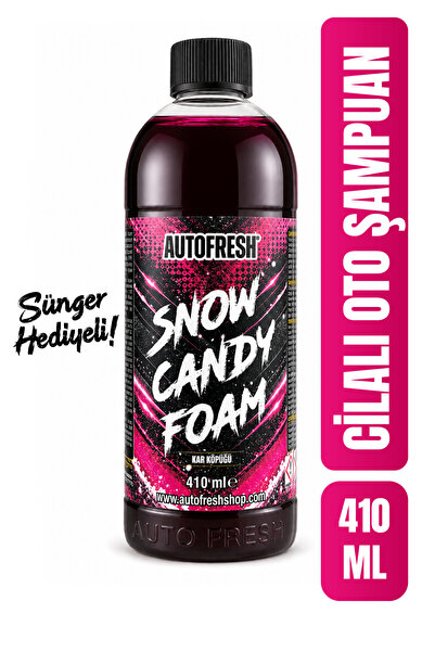 AutoFresh Snow Candy Foam Pembe Renkli Oto Yıkama Köpüğü 410ml | Yoğun Köpükl...