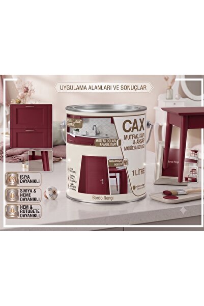 caxcolors CAX 1 Litre Masa ve Sehpa Boyası - Çok Amaçlı Ahşap, Mobilya ve Seh...