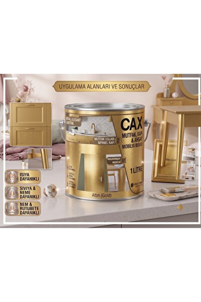caxcolors CAX 1 Litre Masa ve Sehpa Boyası - Çok Amaçlı Ahşap, Mobilya ve Seh...