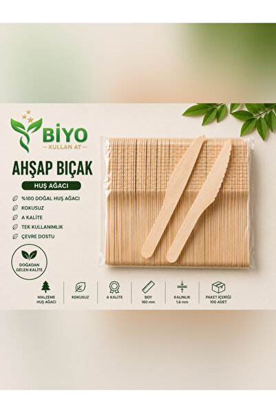 AHŞAP BIÇAK 100 ADET