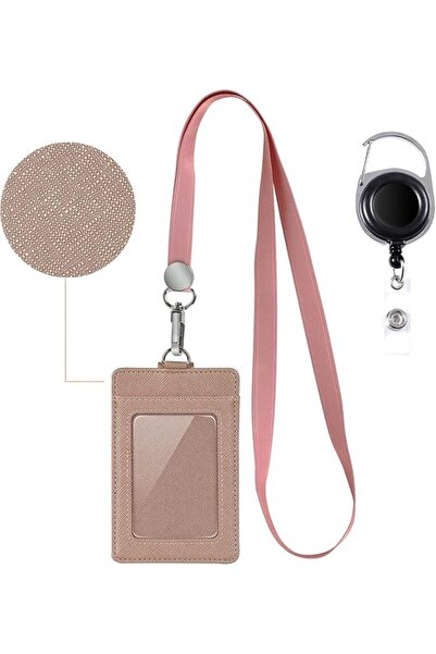 LifeBasis Lifemate Badge Holder - Leather Id Card Wallet with 3 Card Slots an...