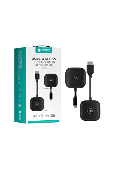 COTECi محول فيديو لاسلكي من النوع C إلى HDMI |   طقم جهاز إرسال واستقبال عالي...