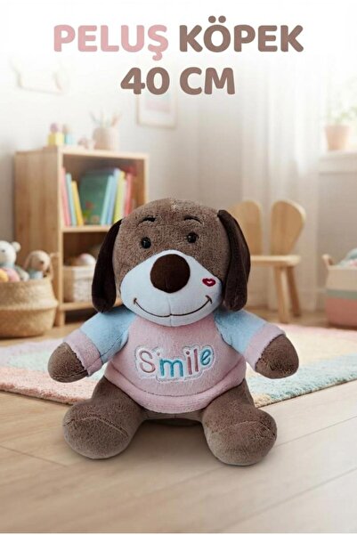 Tıfıl Toys Smile Dog Light Brown 40cm Cute and Comfortable: Plush Sleeping Pi...